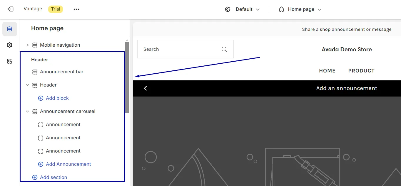 Header Customization